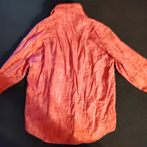 CHRISTMAS HOLIDAY TOP UGLY SWEATER BUTTON UP EMBROIDERED PASSPORTS~WOMENS SIZE M - Picture 3 of 3